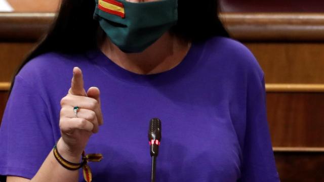 Macarena Olona, diputada de Vox, en el Congreso.
