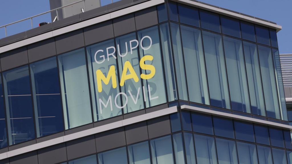 Fachada de la sede de Grupo MásMovil en Madrid.