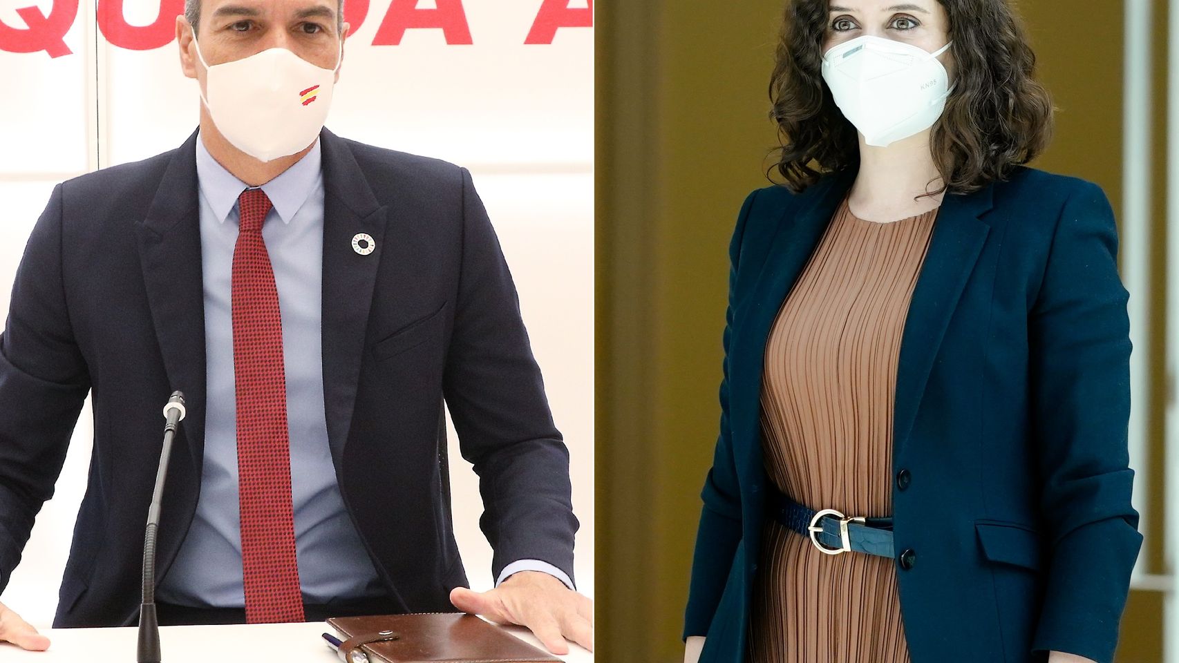 Pedro Sánchez e Isabel Díaz Ayuso.