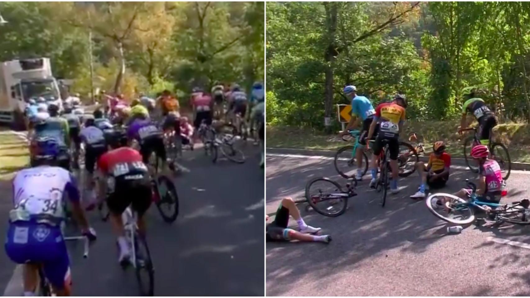 Un camión irrumpe en el Tour de Luxemburgo