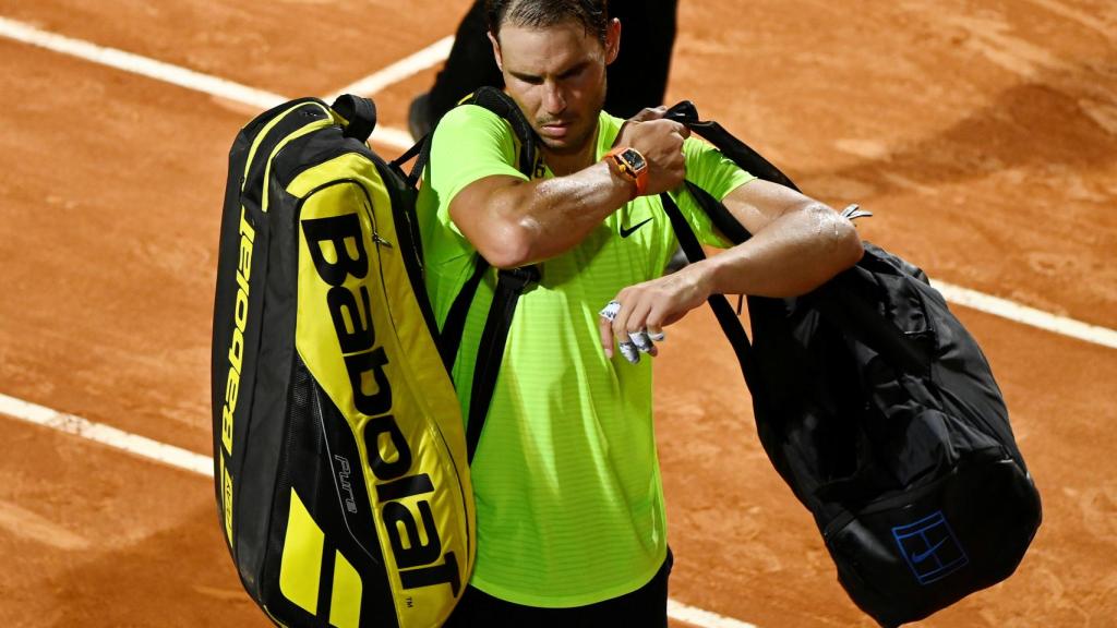 Nadal, tras la derrota en Roma.