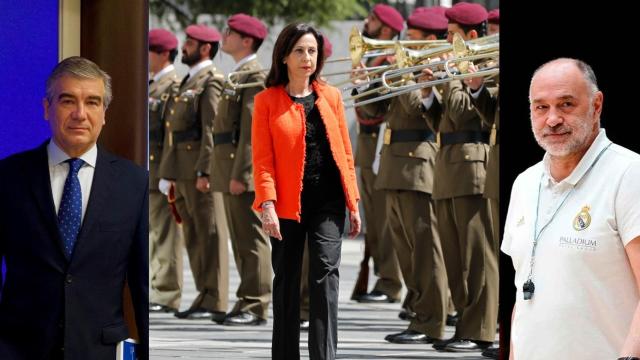 Francisco Reynés, Margarita Robles y Pablo Laso.