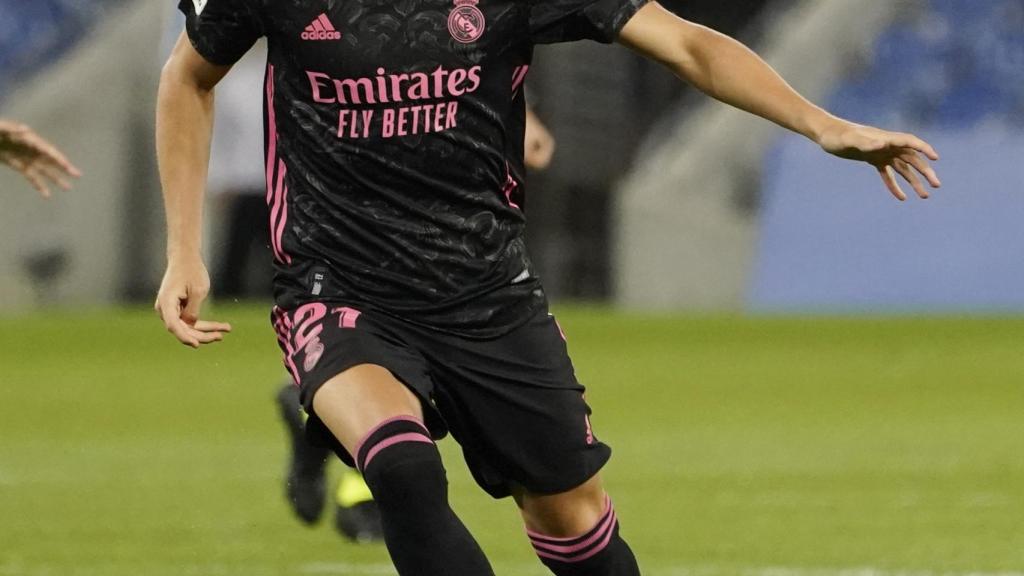 Martin Odegaard, durante el partido frente a la Real Sociedad