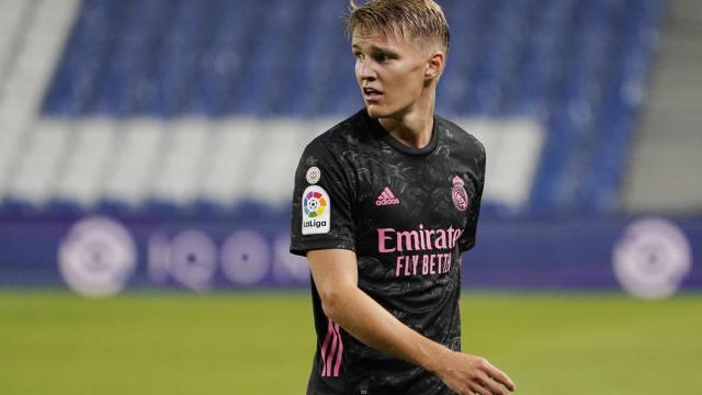 Martin Odegaard, durante el partido ante la Real Sociedad