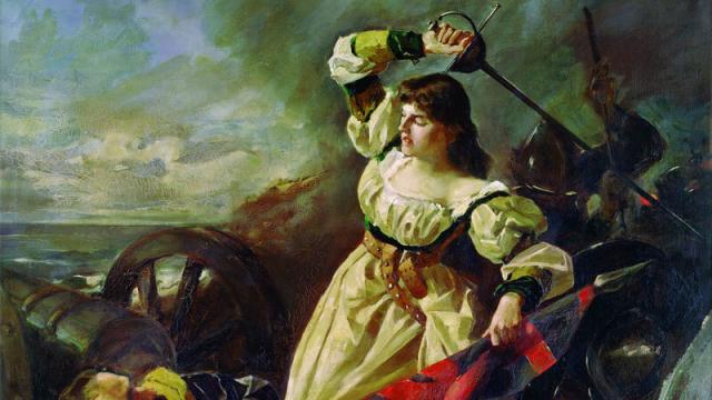 María Pita, pintada por Arturo Fernández Cersa.