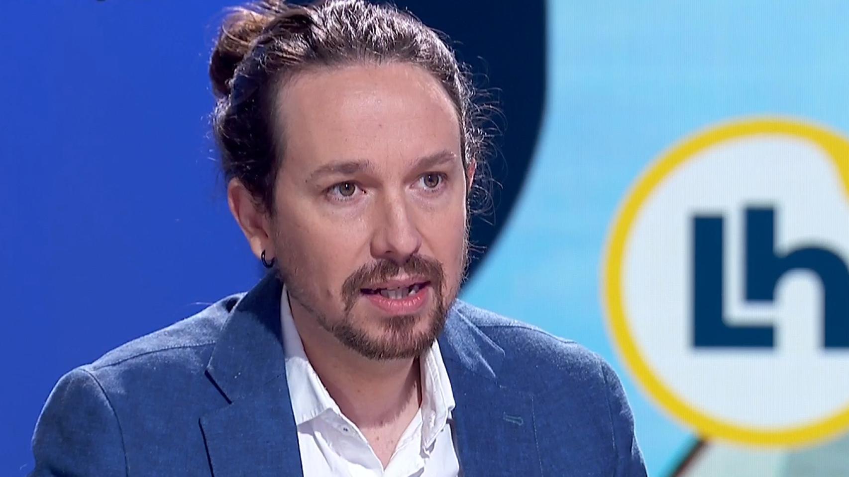 Pablo Iglesias, vicepresidente segundo del Gobierno, entrevistado en TVE.