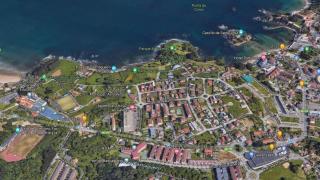 As Galeras en Google Maps, con Bastiagueiro a la izquierda y Santa Cruz a la derecha