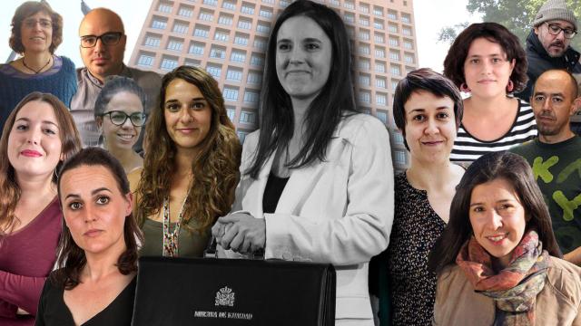 Montero, en el centro, rodeada de Noelia Vera, Amanda Meyer, Clara Alonso, Teresa Arévalo, Alba González, María Naredo, Ángela Rodríguez, Bárbara Tardón, Jesús Generelo, Rubén Juste y Manel Ros.