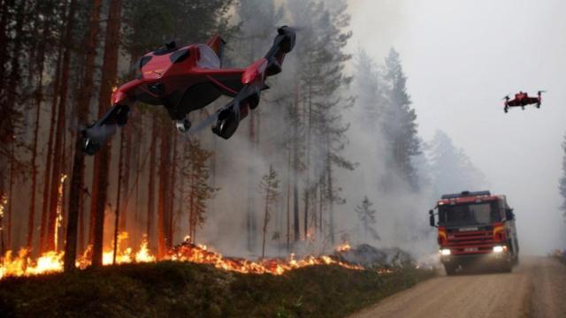Dron de bomberos