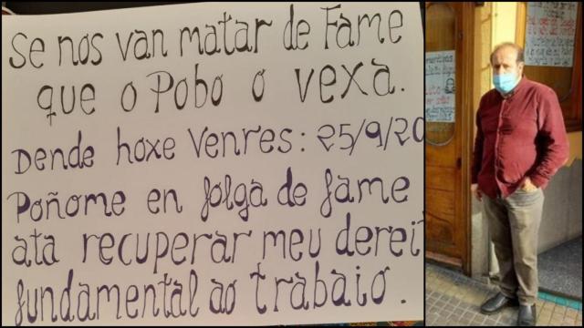 Un hostelero de A Coruña, en huelga de hambre para visibilizar los problemas del sector