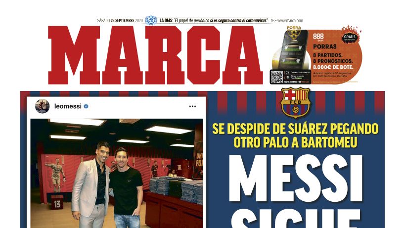 Portada MARCA 26-09-2020