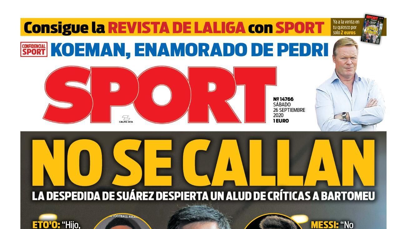 Portada SPORT 26-09-2020