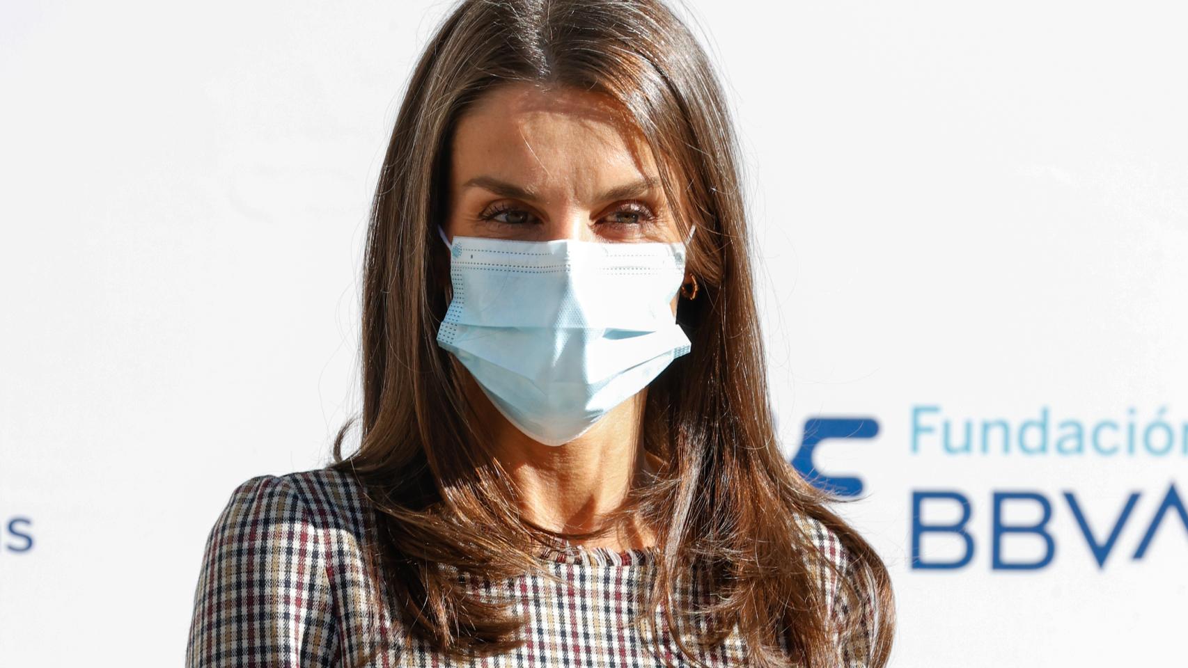 La reina Letizia durante el acto de este lunes.