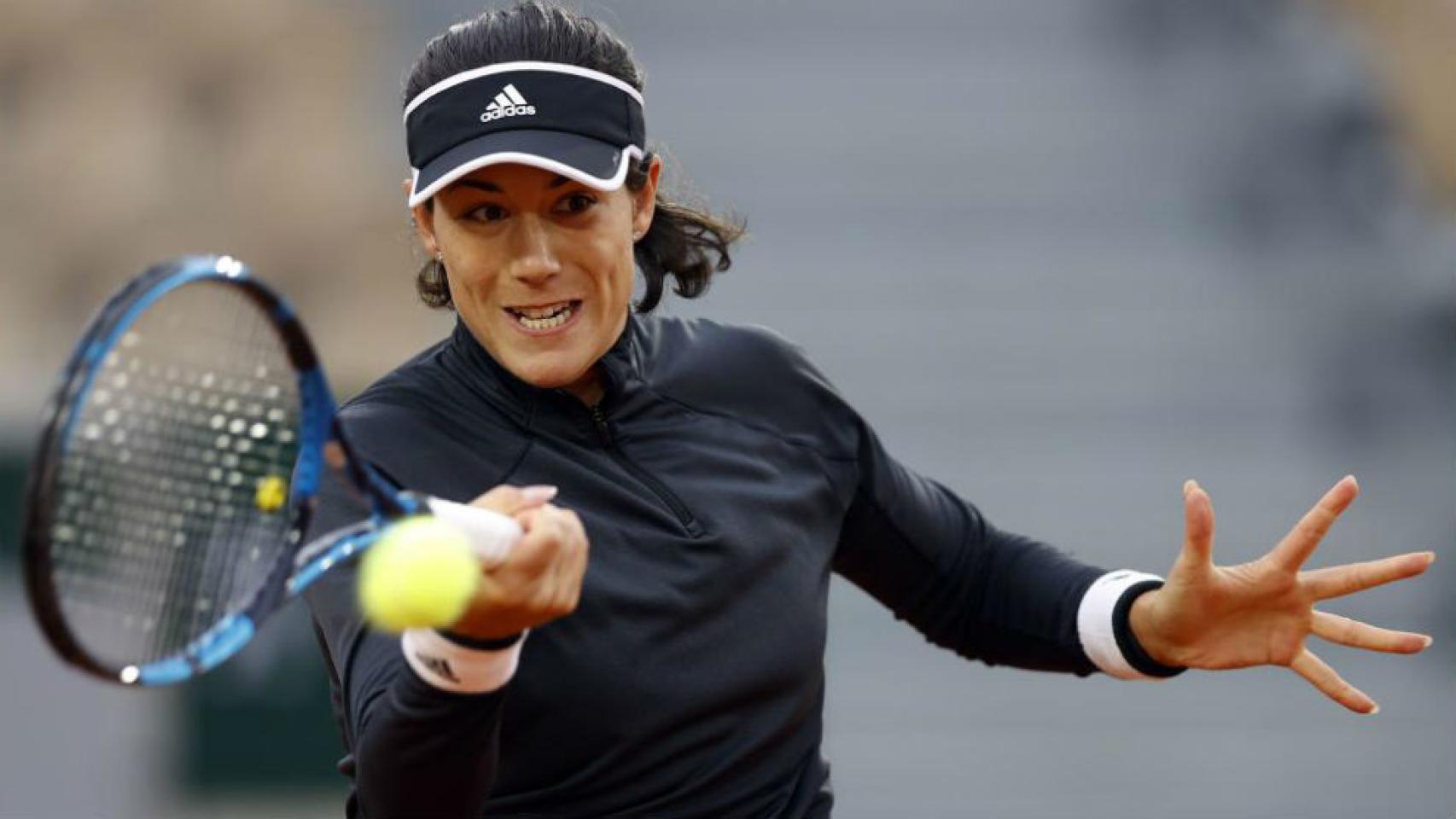 Muguruza, durante la primera ronda de Roland Garros.