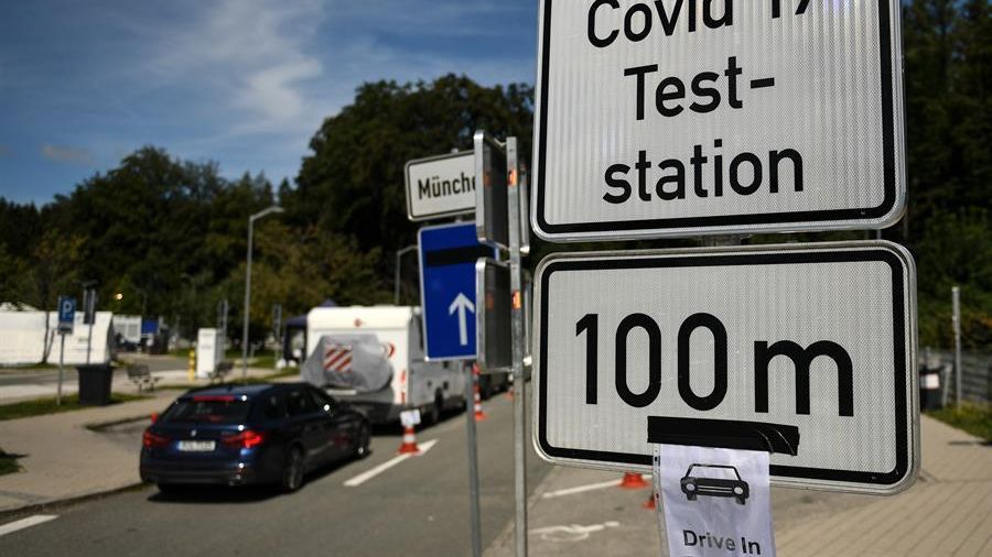 Un puesto de detección de Covid en Alemania.