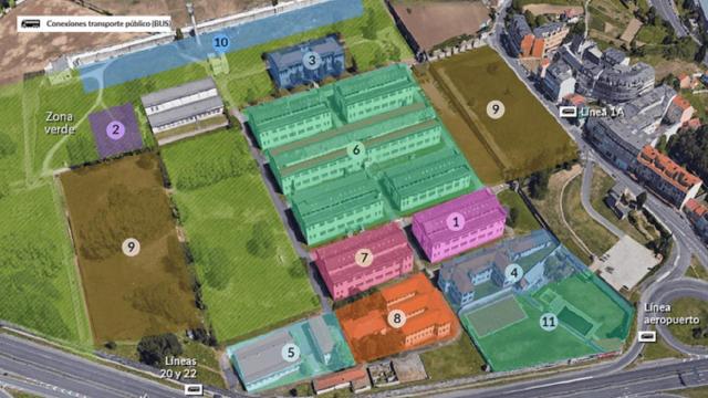 Diagrama de cómo se distribuirá la Cidade das Tic en A Coruña