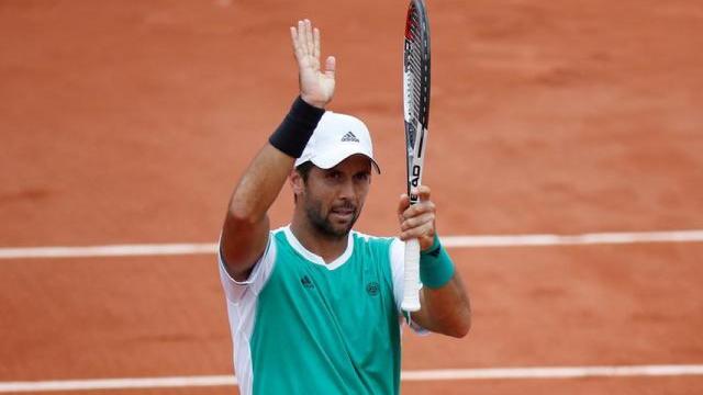 Fernando Verdasco durante un partido en tierra batida