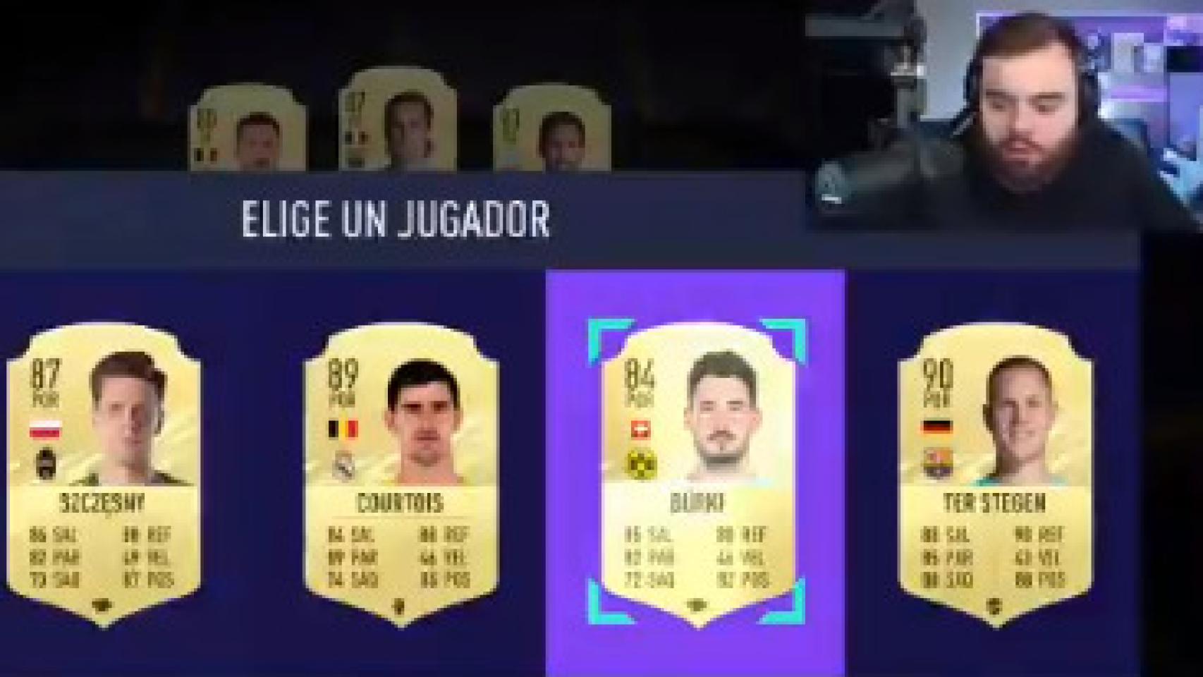 Ibai no elige a Courtois para su partida del FIFA