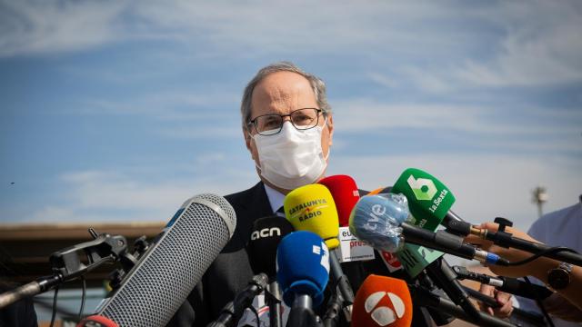 El ya expresidente de la Generalitat Quim Torra este martes en la prisión de Lledoners.