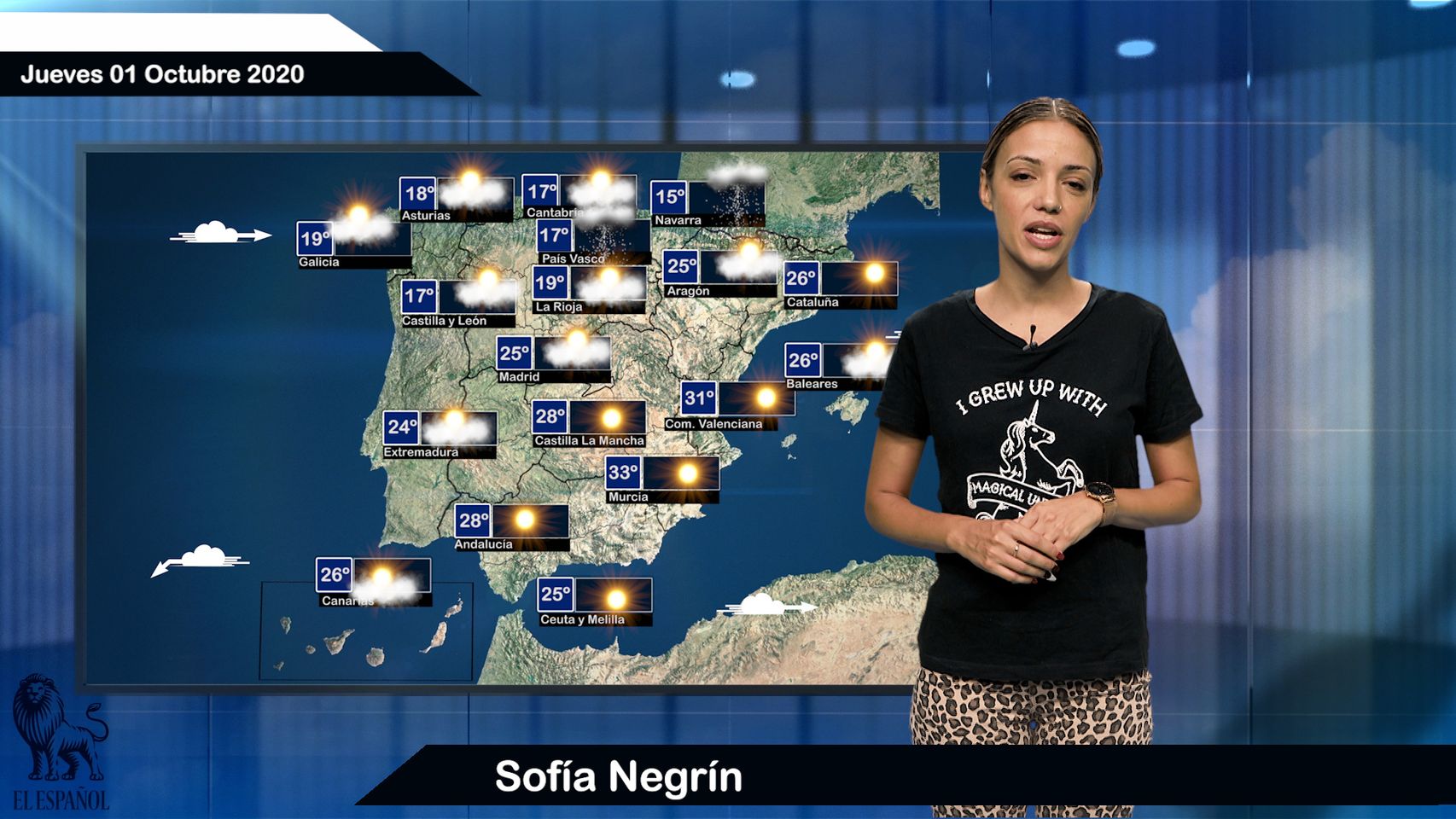 Pronóstico para el 1 de octubre.