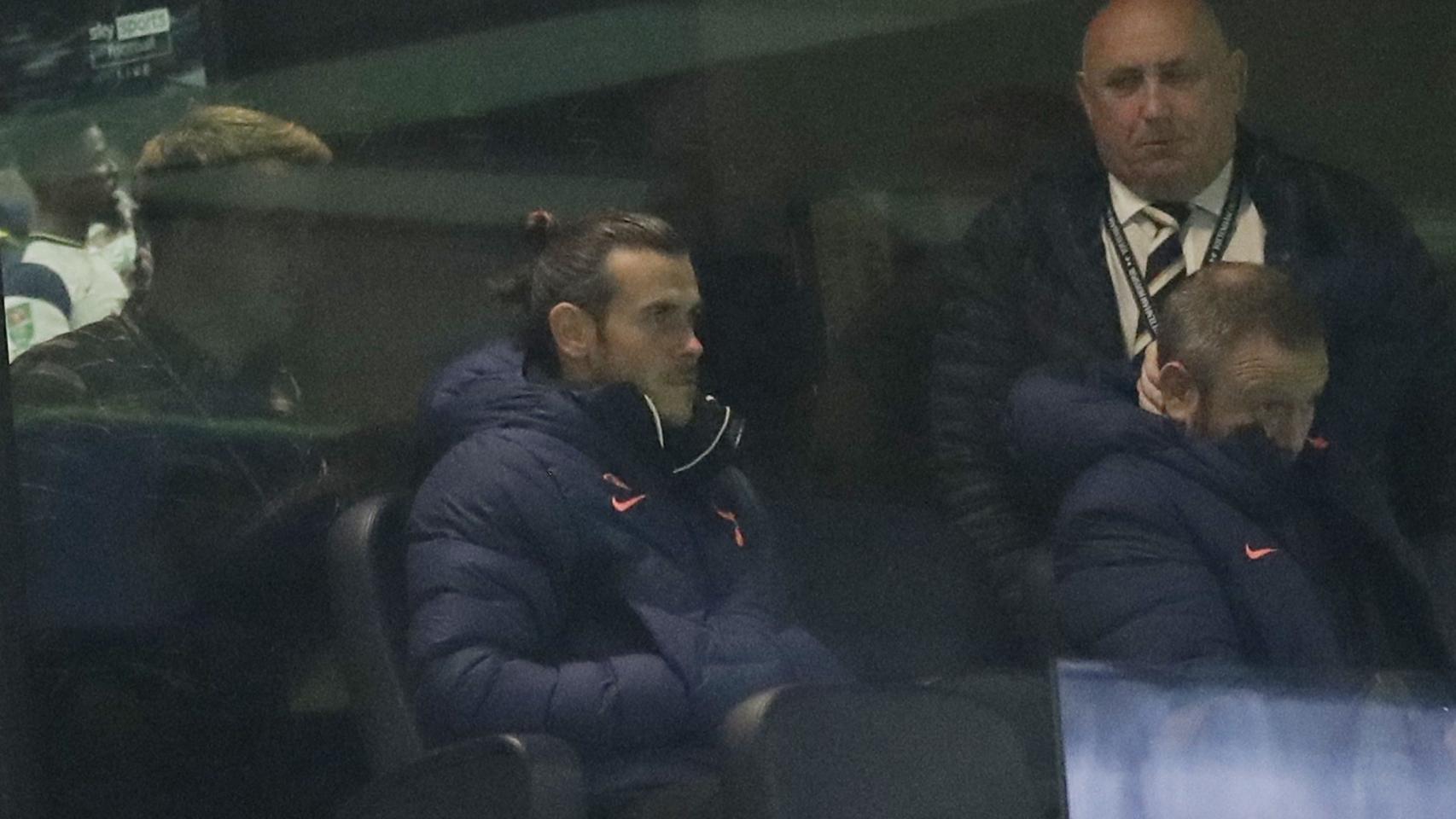 Gareth Bale, en el palco del Tottenham