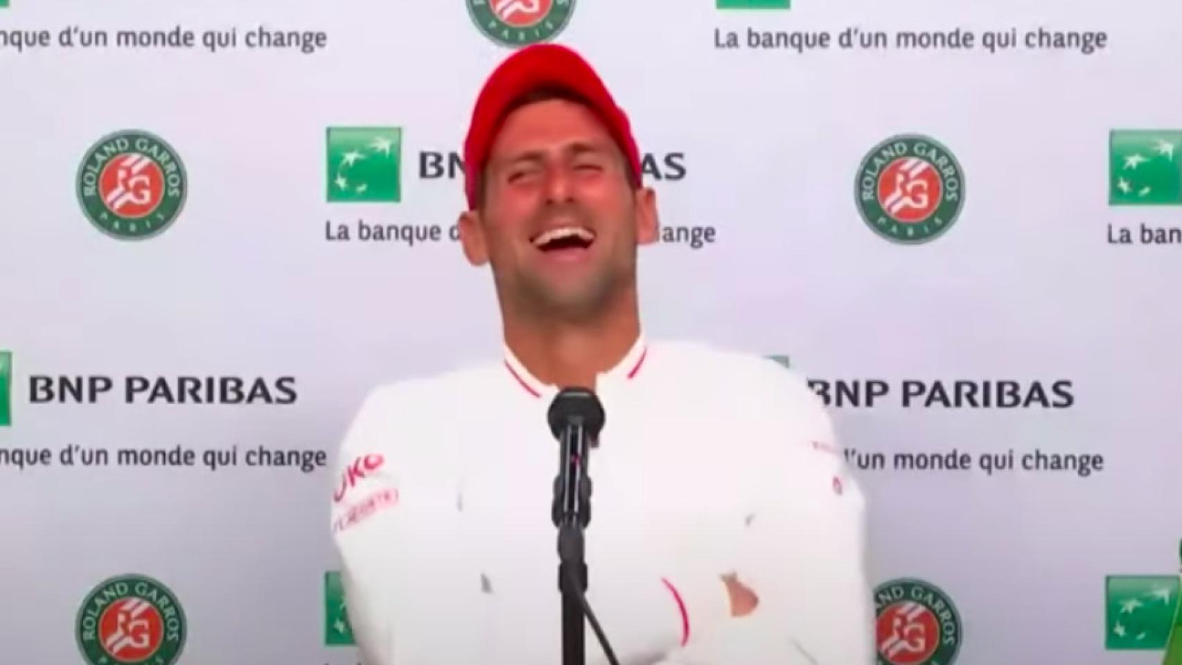 Djokovic, en rueda de prensa