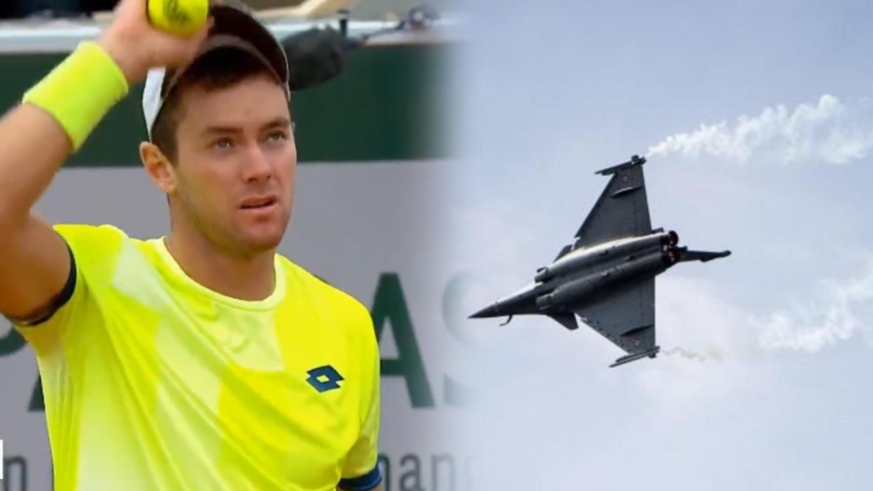 Dominik Koepfer y un avión rompiendo la barrera del sonido