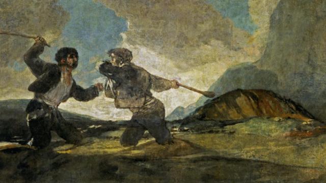 'Duelo a garrotazos', una de las pinturas negras de Goya