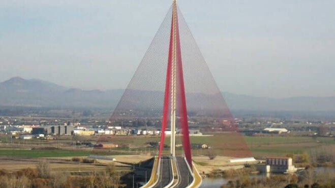 Puente atirantado de Talavera. Imagen de archivo