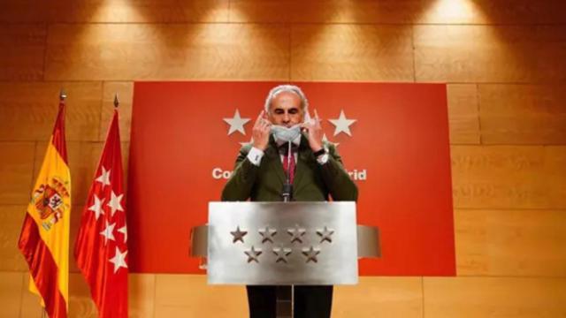 El consejero de Sanidad de la Comunidad de Madrid, Enrique Ruiz Escudero, este miércoles.