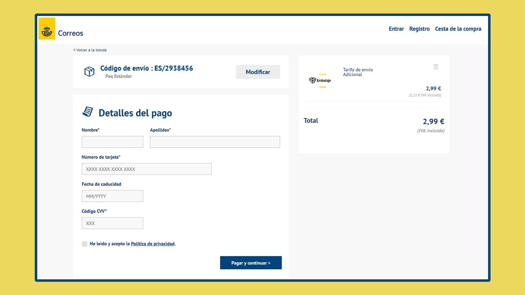 Parte del proceso de 'phishing' del correo electrónico.
