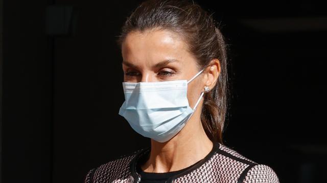 La reina Letizia este jueves en la Cruz Roja de Madrid.