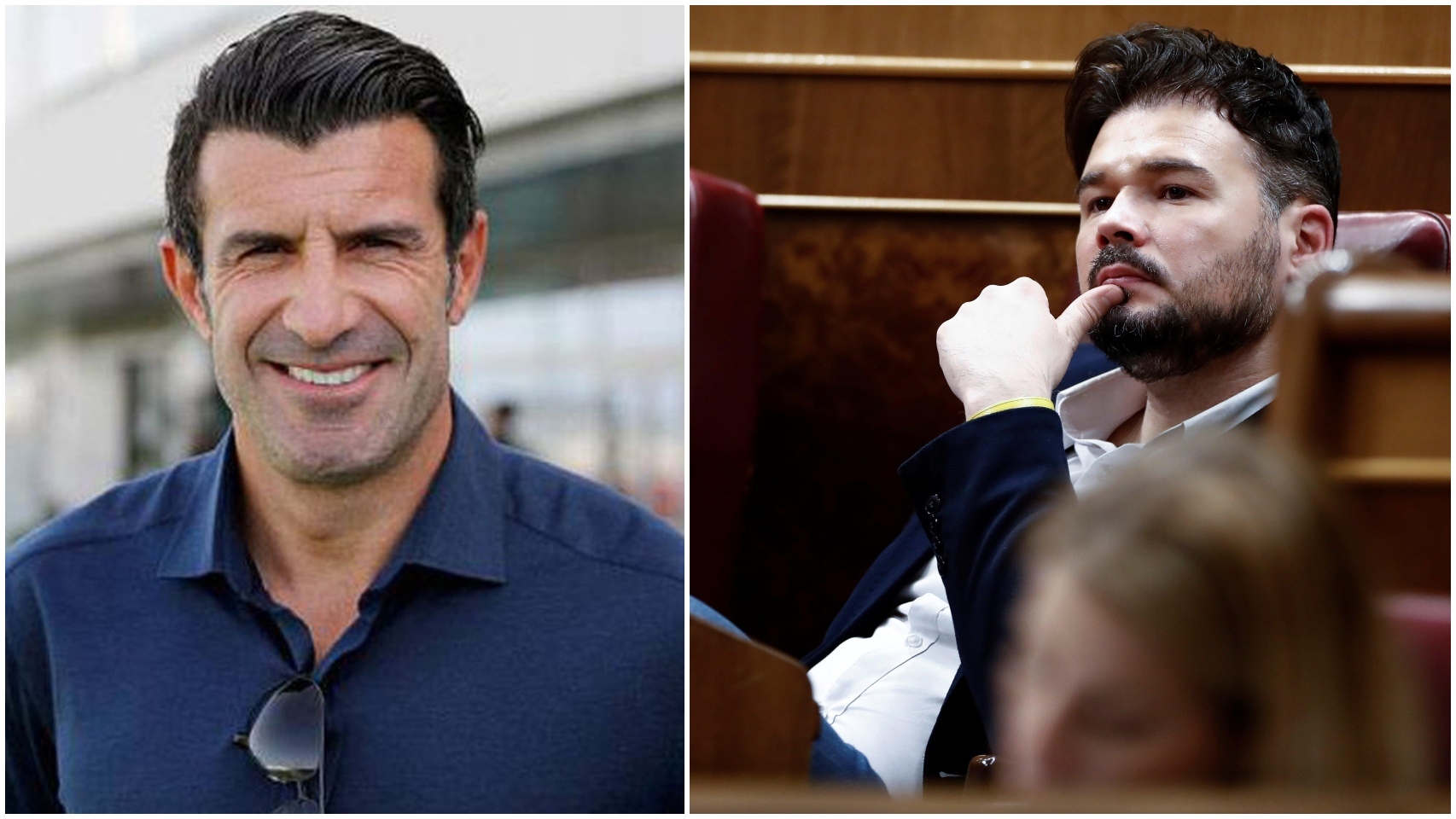 Luis Figo y Gabriel Rufián