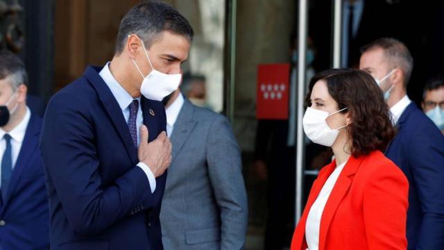 Pedro Sánchez e Isabel Díaz Ayuso, el día que se reunieron en el palacio de la Puerta del Sol.