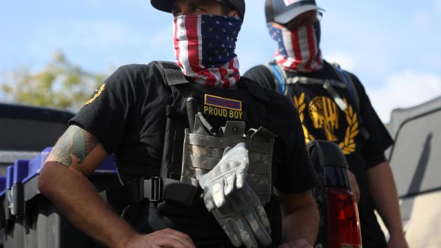 Miembros del grupo de supremacistas blancos 'Proud Boys'.