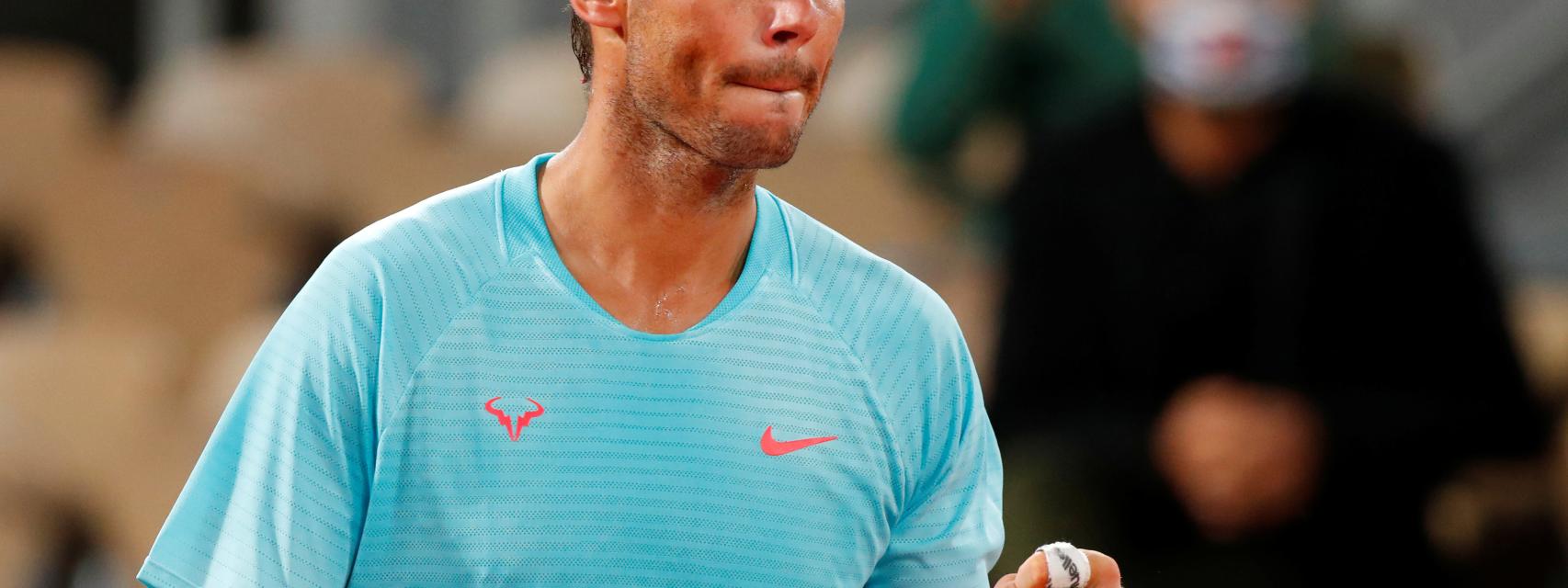 Rafa Nadal durante un partido de Roland Garros