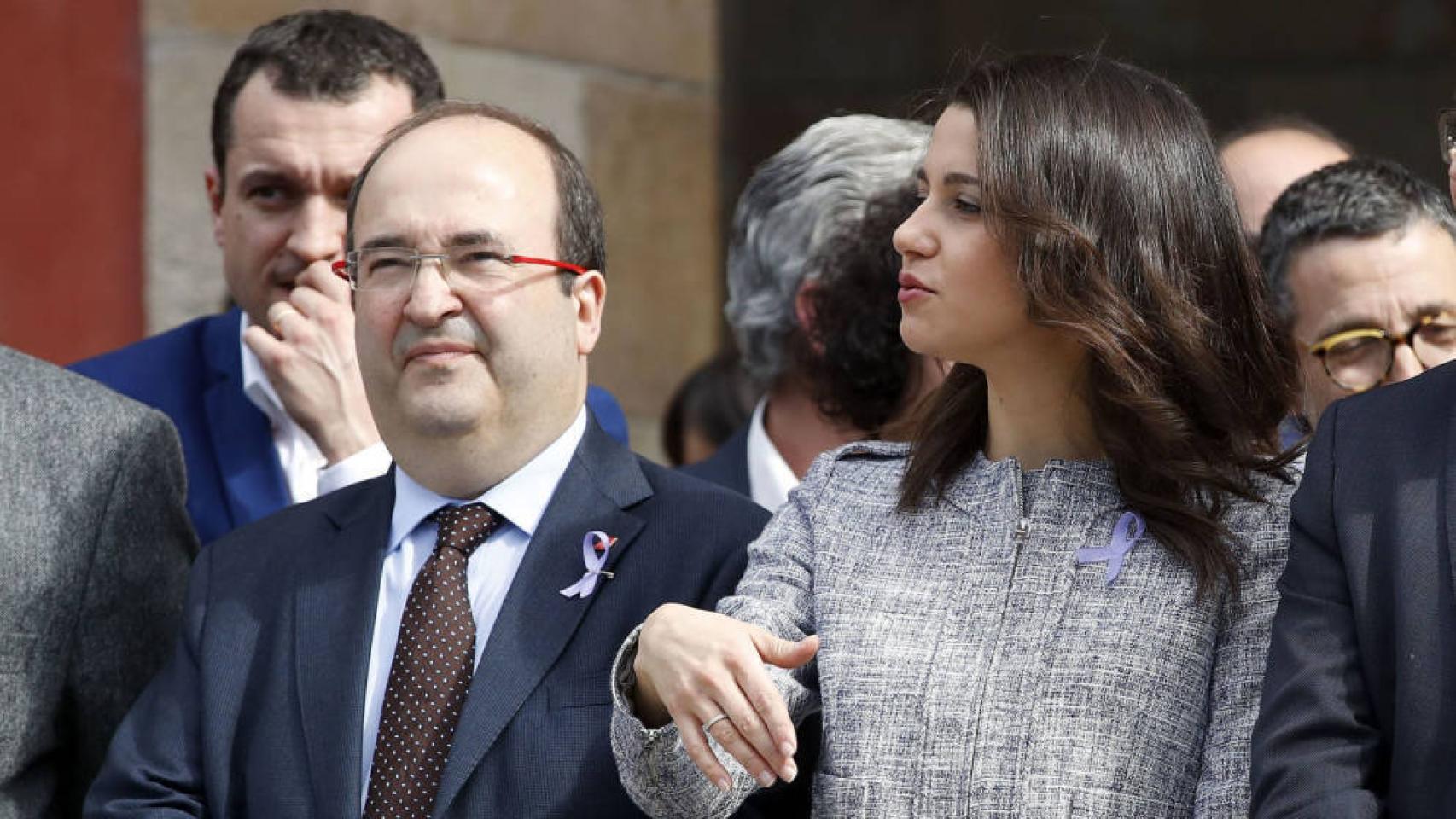 Inés Arrimadas (Ciudadanos) junto a Miquel Iceta (PSC) en una foto de archivo.