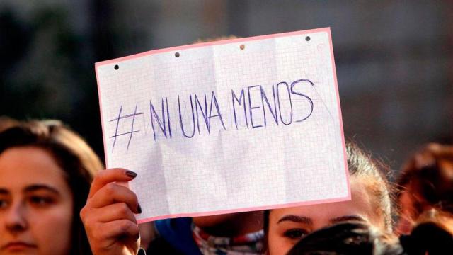 Una manifestación en contra de la violencia de género.
