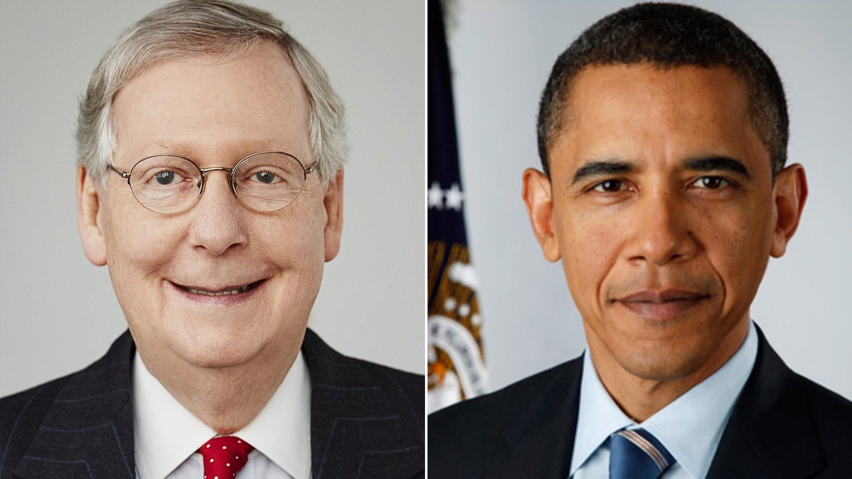 Mitch McConnell y Barack Obama.