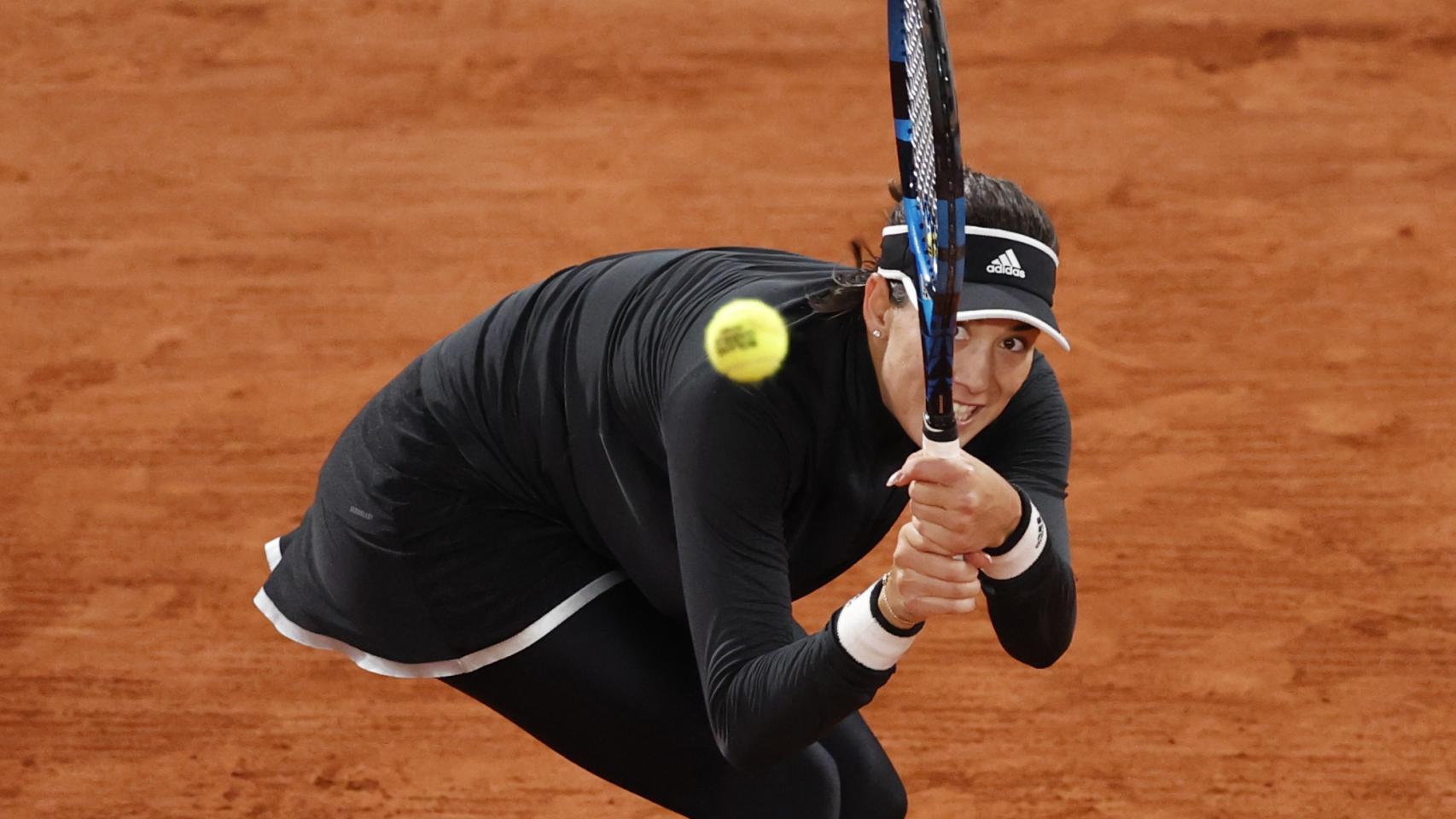 Muguruza, durante el partido ante Collins.