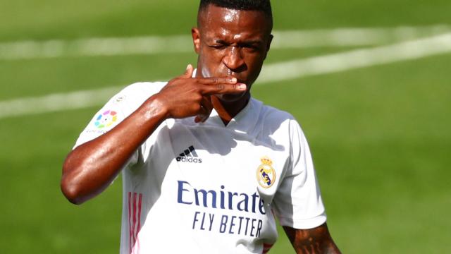 Vinicius celebra su gol al Levante