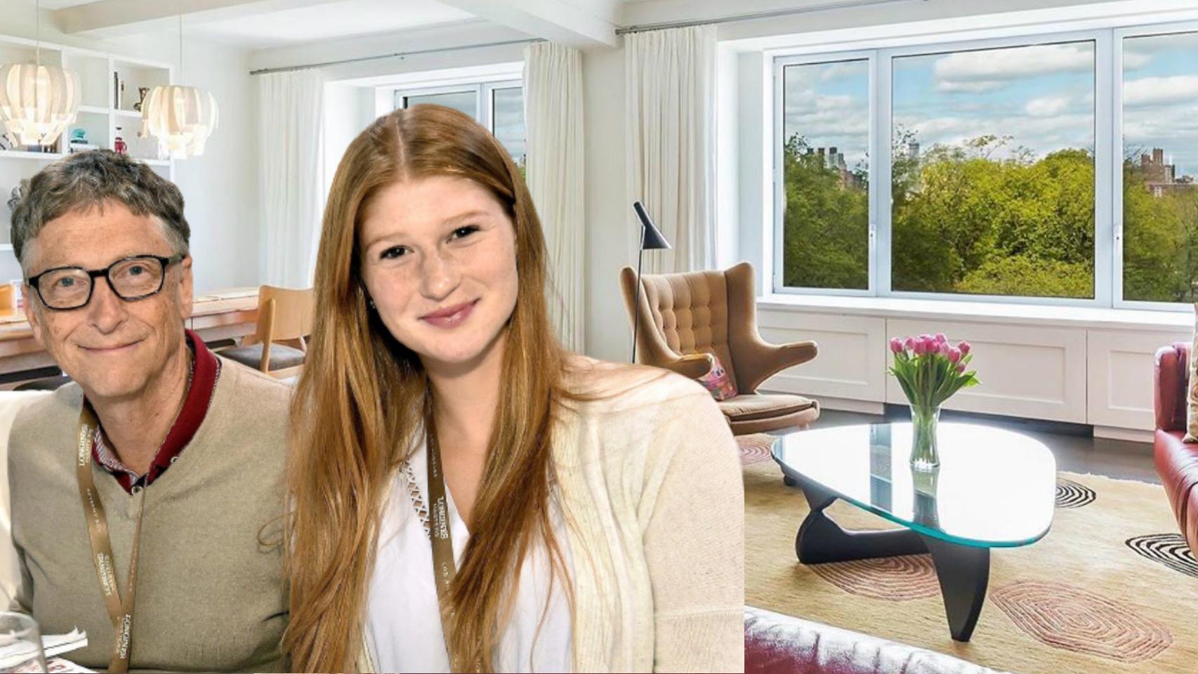 Bill Gates y su hija Jennifer, en un montaje de Jaleos.