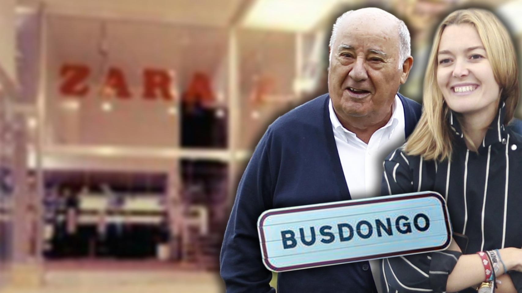 El magnate textil Amancio Ortega, junto a su hija y heredera, Marta Ortega.
