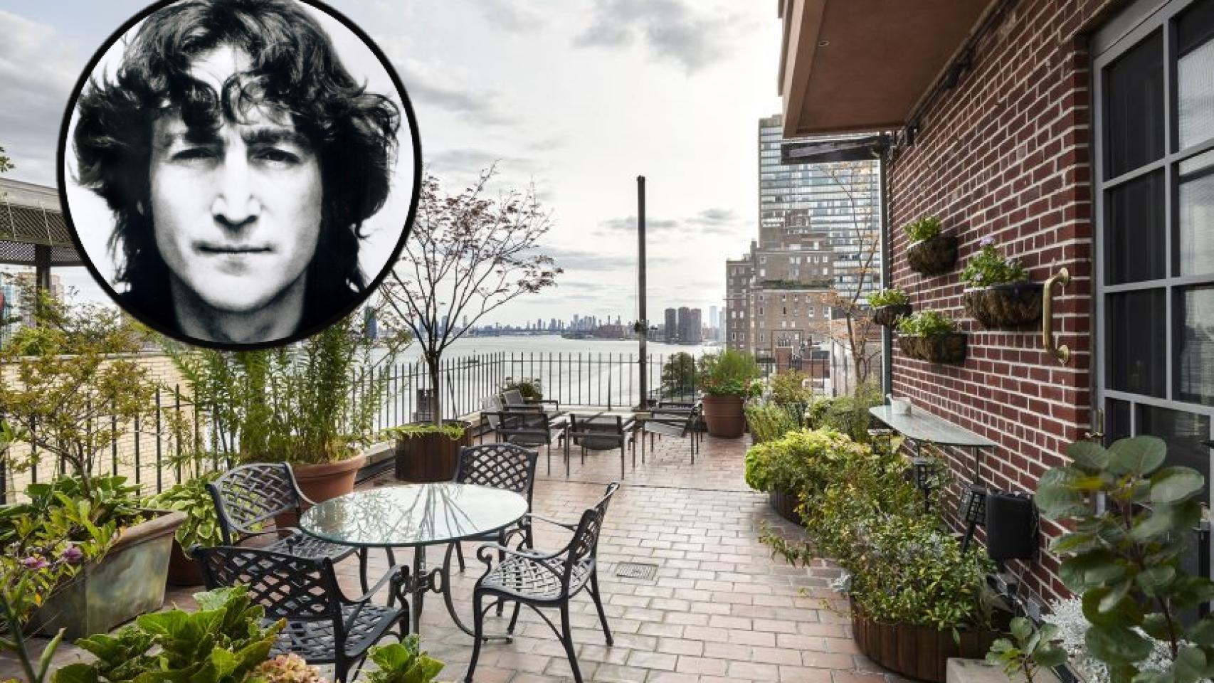 El ático de John Lennon, en un fotomontaje de JALEOS.