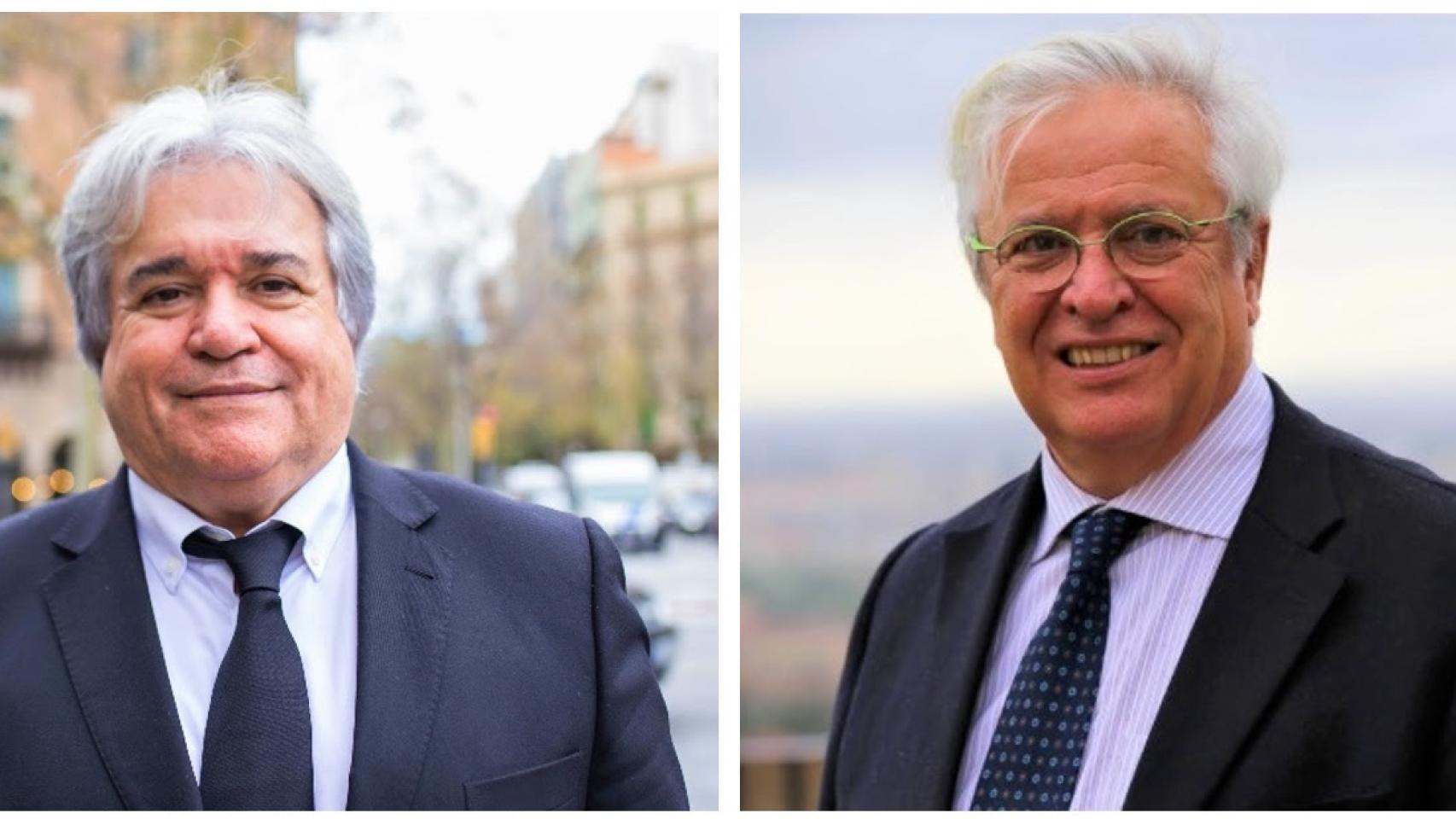 Ramón Riera, presidente saliente (izquierda), y Joan Clos, presidente entrante (derecha).