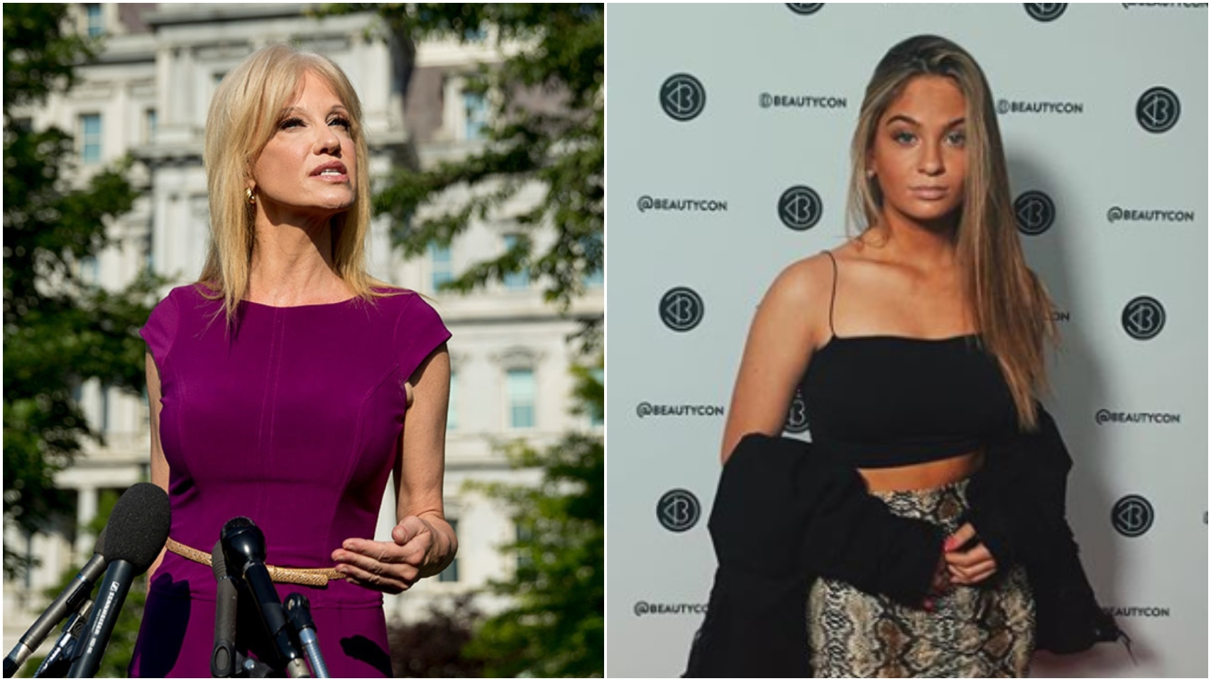 Kellyanne Conway (izquierda), exasesora de Donald Trump, y su hija Claudia Conway (derecha).