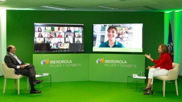 Ignacio Galán, presidente de Iberdrola, junto a Irene Lozano, presidenta del CSD