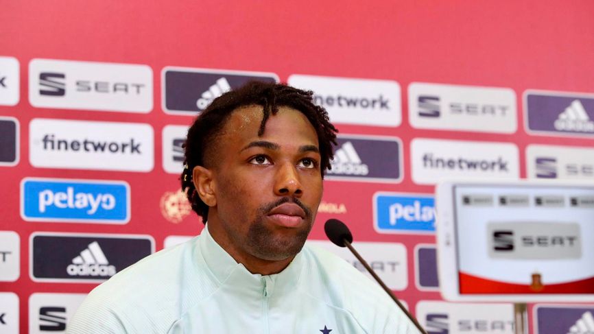 Adama Traoré, en rueda de prensa