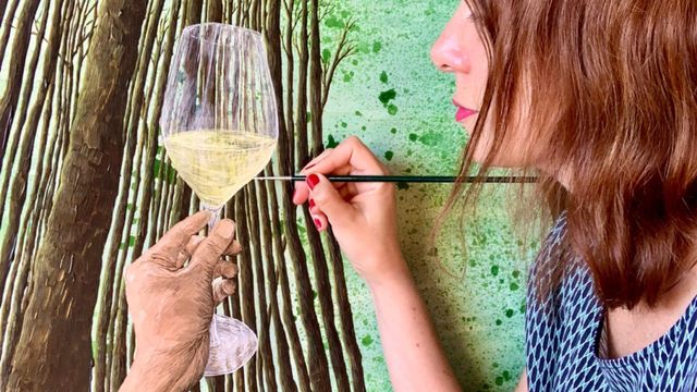 La artista M. Domarco.