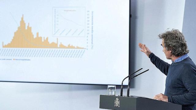 Fernando Simón, explicando unos gráficos.